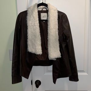 JACK Faux Leather Sherpa Lined Jacket